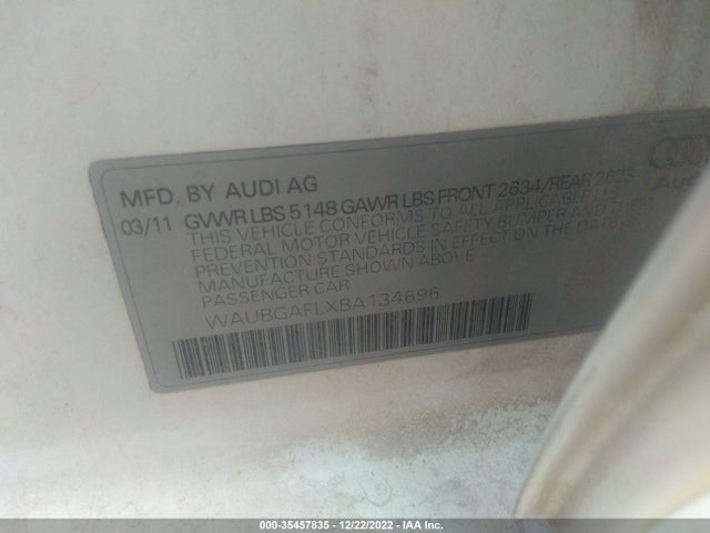 WAUBGAFLXBA134696 Audi S4 Premium Plus