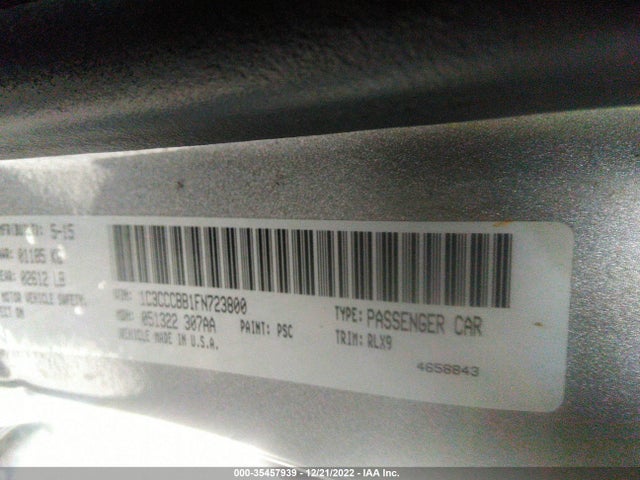 2015 CHRYSLER 200 S VIN: 1C3CCCBB1FN723800