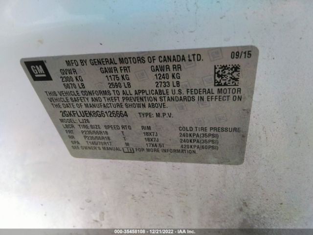 2GKFLUEK8G6126664 GMC Terrain Slt