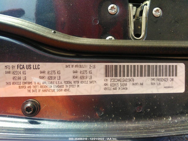Chrysler 300 Limited 2016 2C3CCAAG1GH219470 Image 9