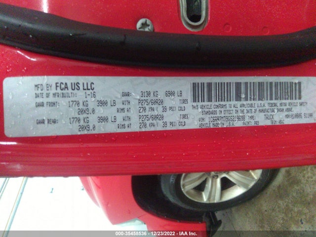 2016 Ram 1500, VIN: 1C6RR7MT9GS219698