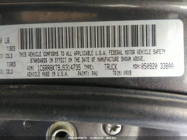 RAM 1500 Tradesman 2018 1C6RR6KT9JS314735 Image 10