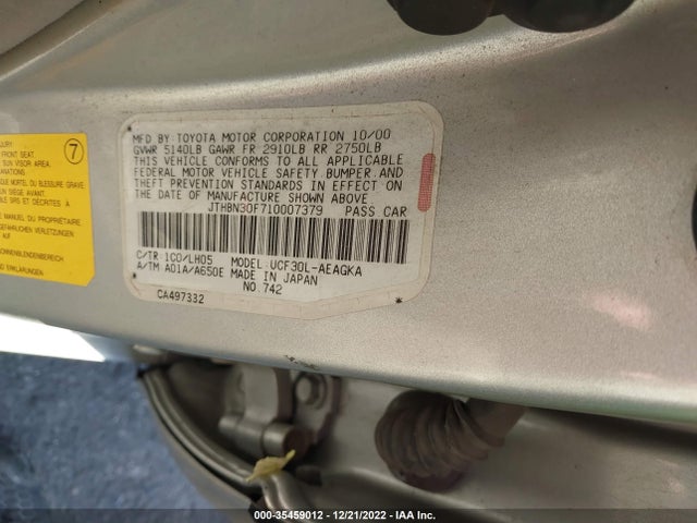 Lexus LS 430 2001 JTHBN30F710007379 Image 10