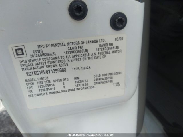2GTEC19V0Y1359883 GMC New Sierra 1500 Sle