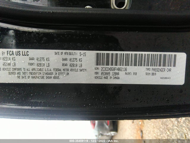 Dodge Charger Se 2015 2C3CDXBG8FH862136 Image 9