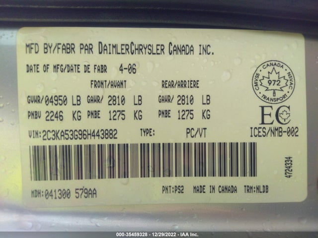 Chrysler 300 2006 2C3KA53G96H443882 Image 10