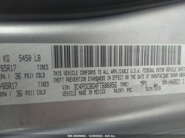 Dodge Journey Sxt 2015 3C4PDCBGXFT686056 Image 9