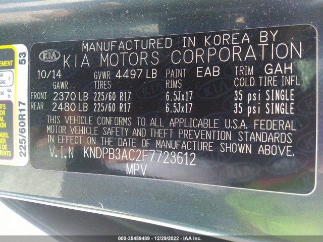 2015 Kia Sportage, VIN: KNDPB3AC2F7723612