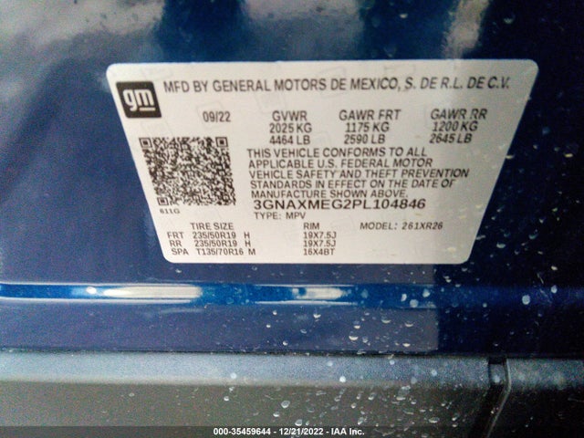 Chevrolet EQUINOX RS 2023 3GNAXMEG2PL104846 Image 9