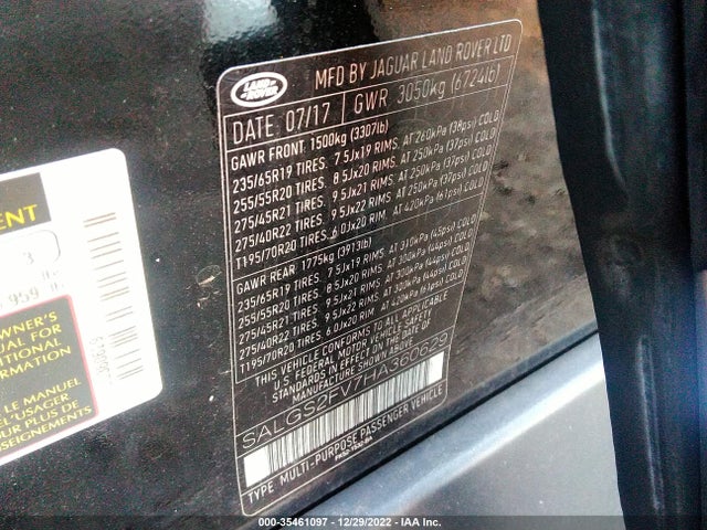 Land Rover Range Rover 2017 SALGS2FV7HA360629 Image 10