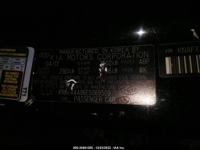 KNAFX4A86E5069509 KIA FORTE EX