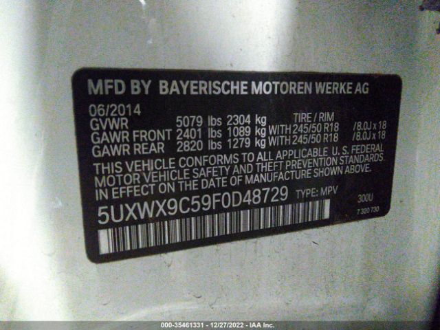 5UXWX9C59F0D48729 BMW X3 Xdrive28i