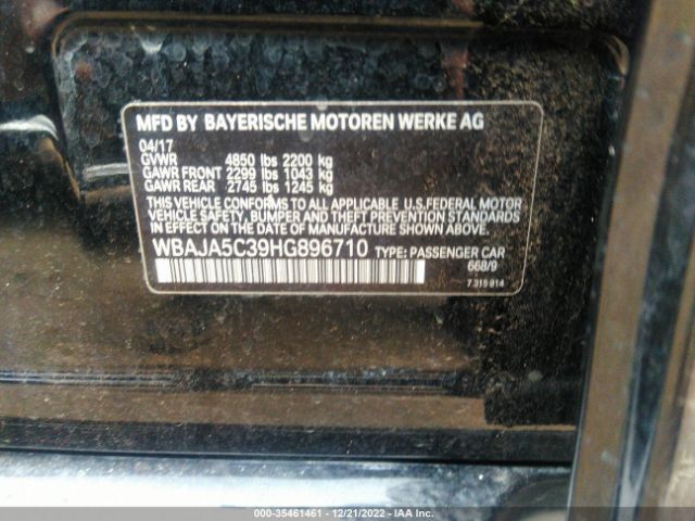 WBAJA5C39HG896710 BMW 5 Series