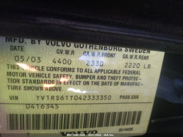 YV1RS61T042333350 Volvo S60