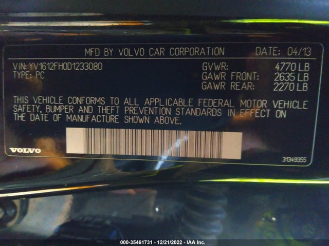 Volvo S60 T5 2013 YV1612FH0D1233080 Image 10