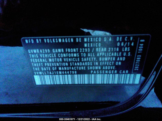 3VWLL7AJ1EM444798 Volkswagen Jetta Sedan Tdi W/premium/nav