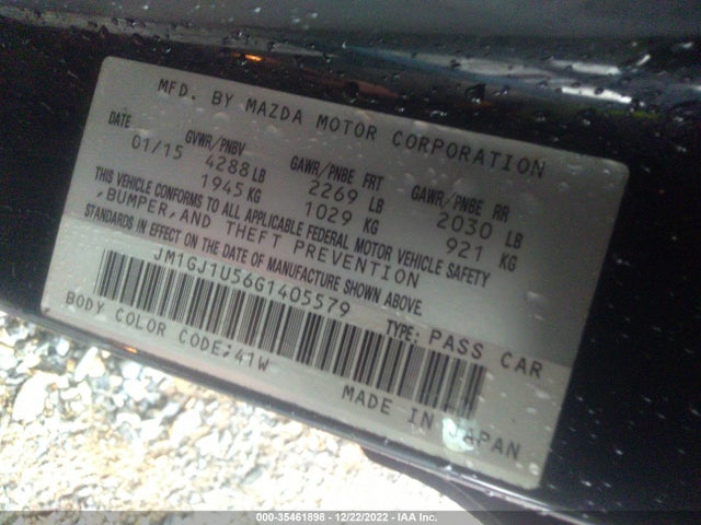 2016 Mazda 6, VIN: JM1GJ1U56G1405579