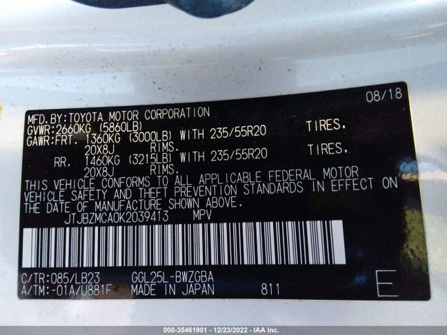 Lexus RX 2019 JTJBZMCA0K2039413 Image 9