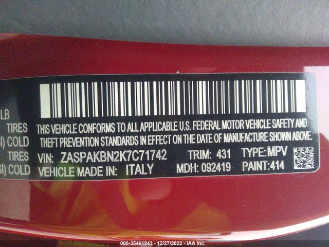 ZASPAKBN2K7C71742 Alfa Romeo Stelvio