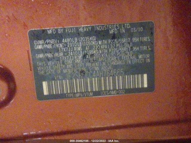 JF2SH6CC4AH784665 Subaru Forester 2.5x Premium