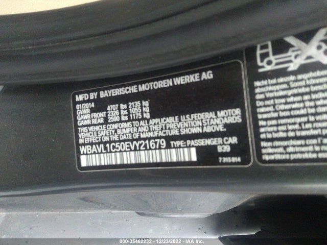 2014 BMW X1 XDRIVE28I VIN: WBAVL1C50EVY21679