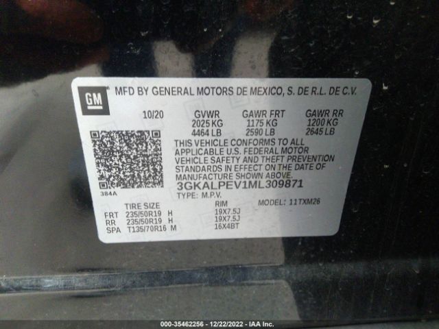 3GKALPEV1ML309871 GMC Terrain Slt