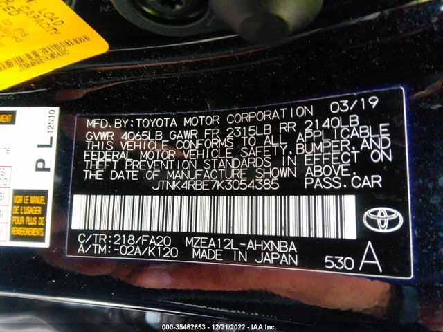 Toyota Corolla Hatchback Se 2019 JTNK4RBE7K3054385 Image 11