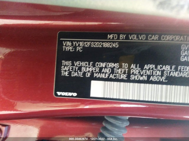 Volvo S60 T5 2013 YV1612FS2D2188245 Image 10