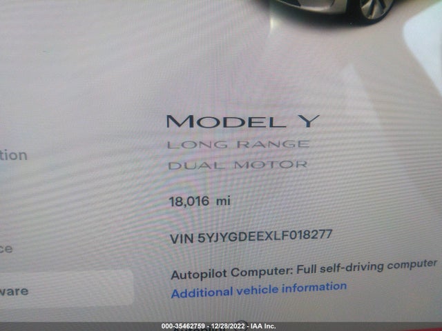 Tesla Model Y Long Range 2020 5YJYGDEEXLF018277 Image 7
