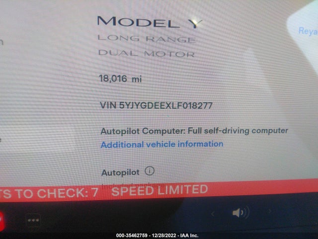 Tesla Model Y Long Range 2020 5YJYGDEEXLF018277 Image 9