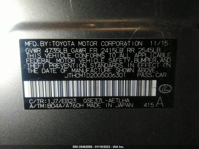 JTHCM1D20G5006301 Lexus IS 300