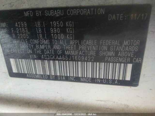 4S3GKAA65J1609422 Subaru Impreza