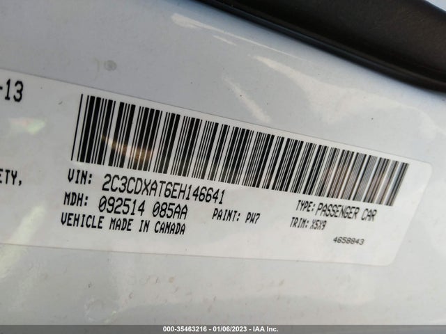 2014 DODGE CHARGER POLICE VIN: 2C3CDXAT6EH146641