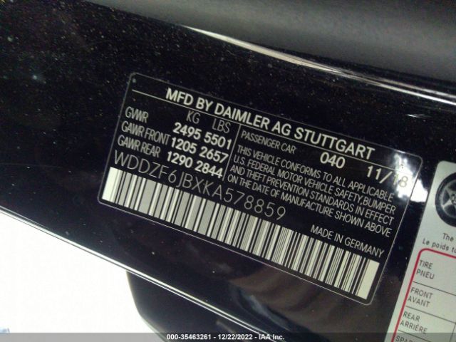 WDDZF6JBXKA578859 Mercedes-Benz E 450 4matic