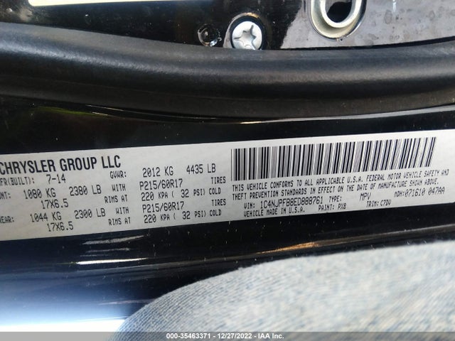 1C4NJPFB8ED888761 Jeep Patriot Latitude