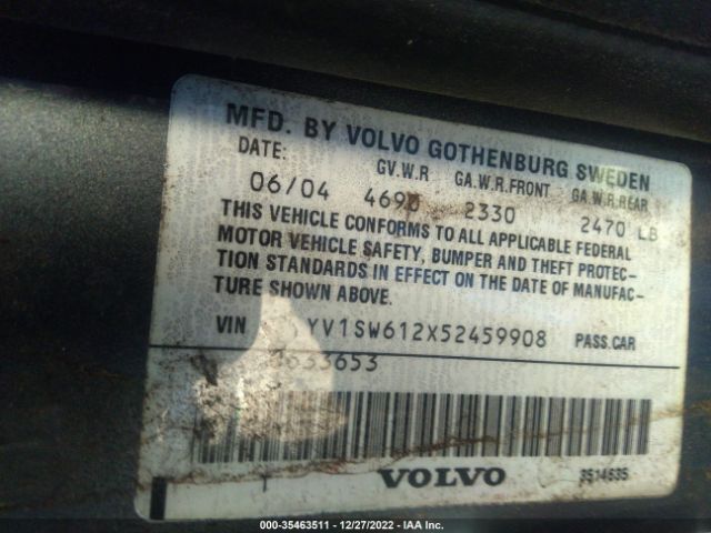 YV1SW612X52459908 Volvo V70