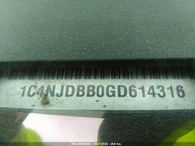 1C4NJDBB0GD614316 Jeep Compass Sport
