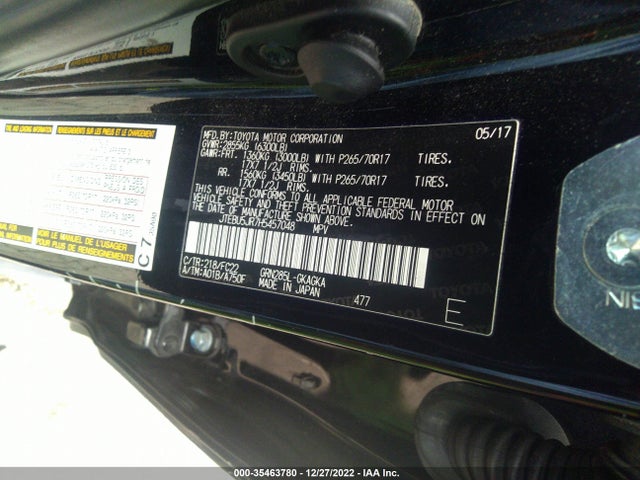 2017 Toyota 4Runner, VIN: JTEBU5JR7H5457048