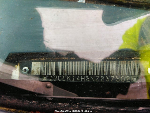 1992 CHEVROLET GMT-400 K1500 VIN: 1GCEK14H3NZ237302