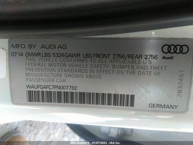 2015 Audi A6, VIN: WAUFGAFC7FN007792