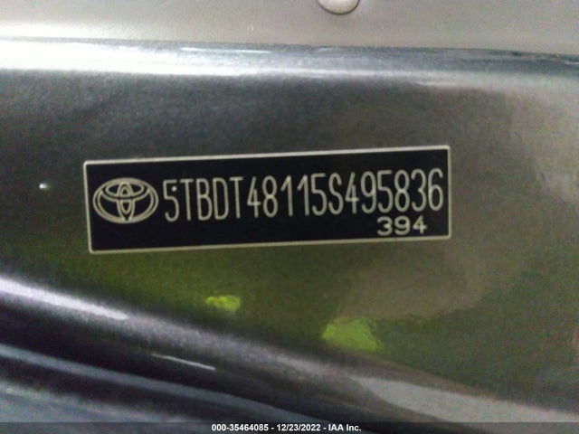 2005 TOYOTA TUNDRA LTD VIN: 5TBDT48115S495836