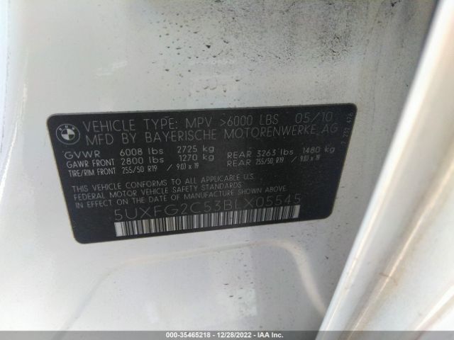 5UXFG2C53BLX05545 BMW X6 35i