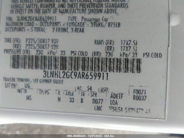 Lincoln MKZ 2010 3LNHL2GC9AR659911 Image 10