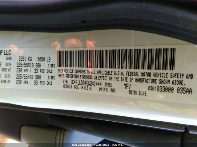 1C4PJLDB4EW241444 Jeep Cherokee Limited