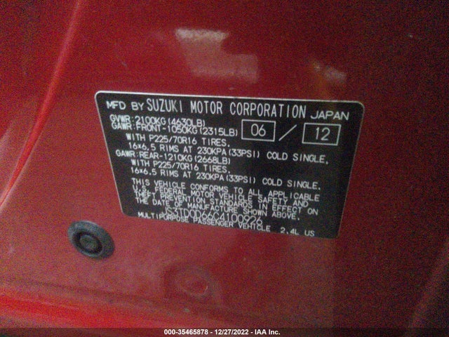 JS3TD0D66C4100926 Suzuki Grand Vitara
