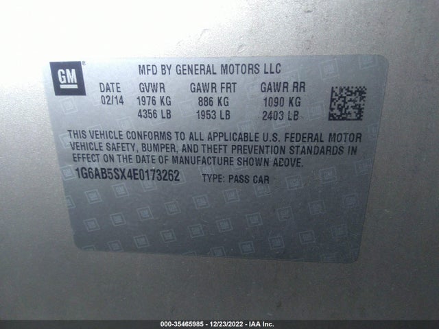 Cadillac Ats Luxury Rwd 2014 1G6AB5SX4E0173262 Image 9
