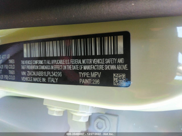 2020 Jeep Renegade, VIN: ZACNJABB1LPL34296