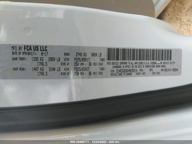 Dodge Grand Caravan Se 2017 2C4RDGBG6HR835214 Image 9