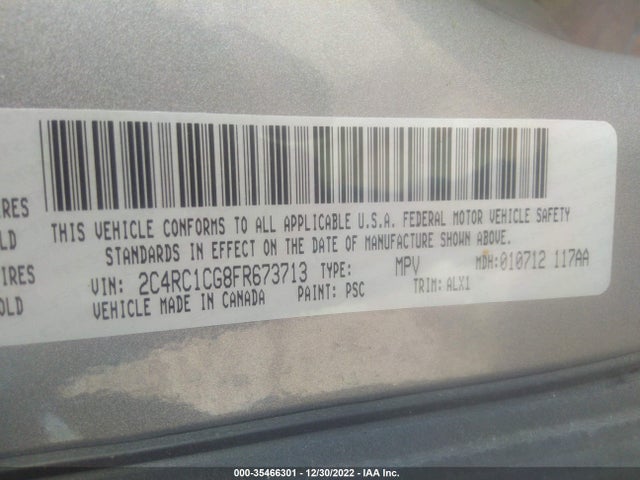 2015 Chrysler Town & Country, VIN: 2C4RC1CG8FR673713