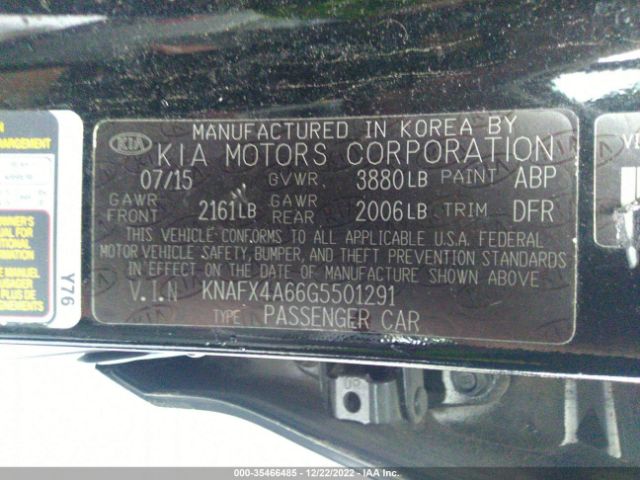 KNAFX4A66G5501291 KIA FORTE LX